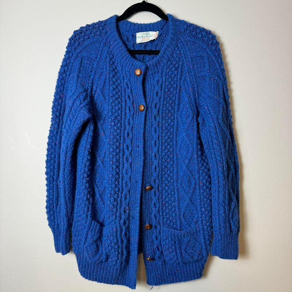 Vintage blue wool cardigan vintage